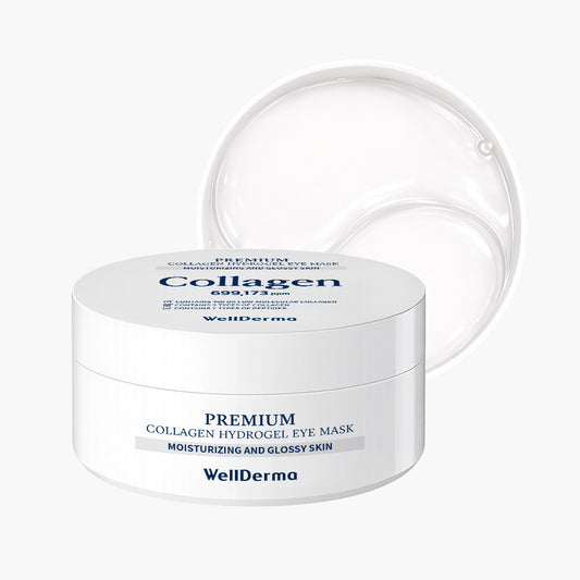 WellDerma Premium Collagen Hydrogel Eye Mask paakių pagalvėlės.  Korėjietiška kosmetika