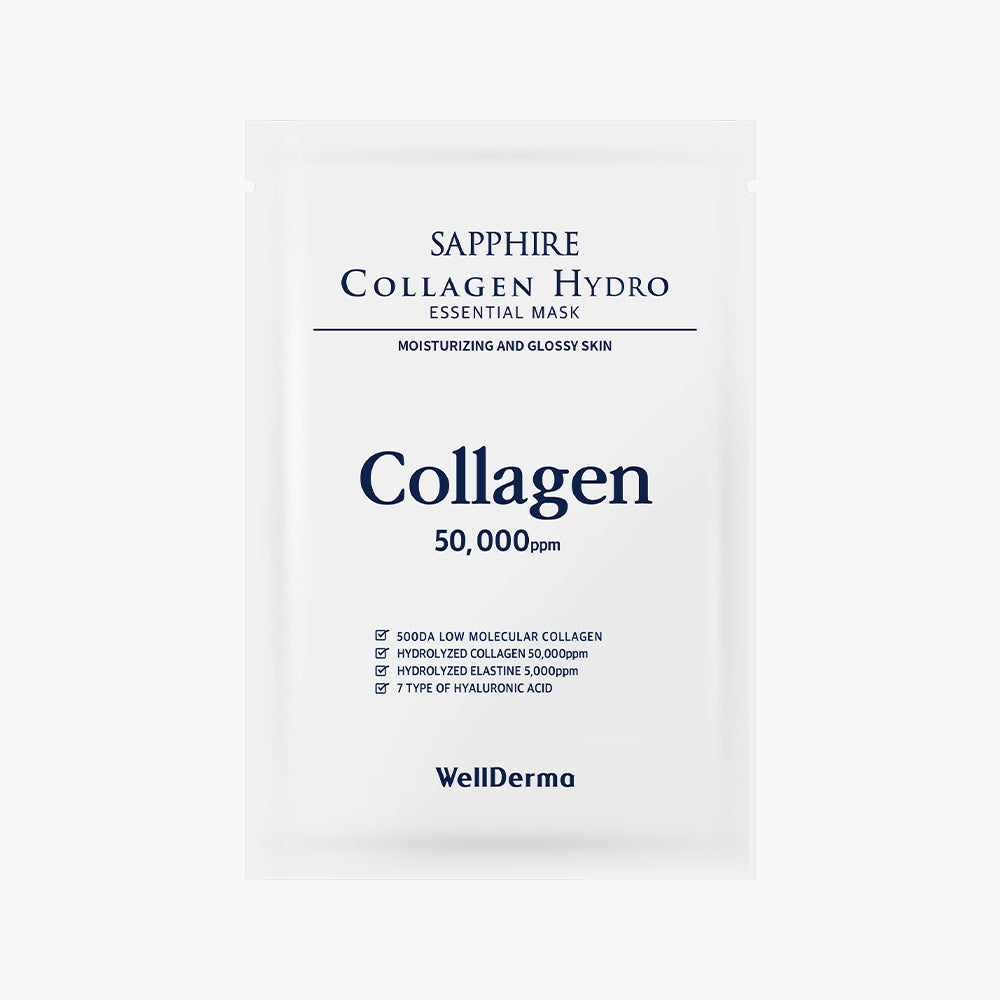 WellDerma Sapphire Collagen Hydro Essential Mask lakštinė veido kaukė su kolagenu