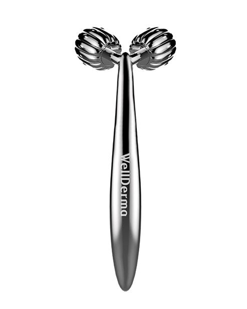 WellDerma Face lifting roller dark silver Veido rutulinis masažuoklis