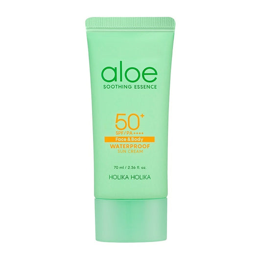 Holika Holika Aloe Soothing Essence Waterproof Sun Cream SPF50+ - apsauginis kremas nuo saulės