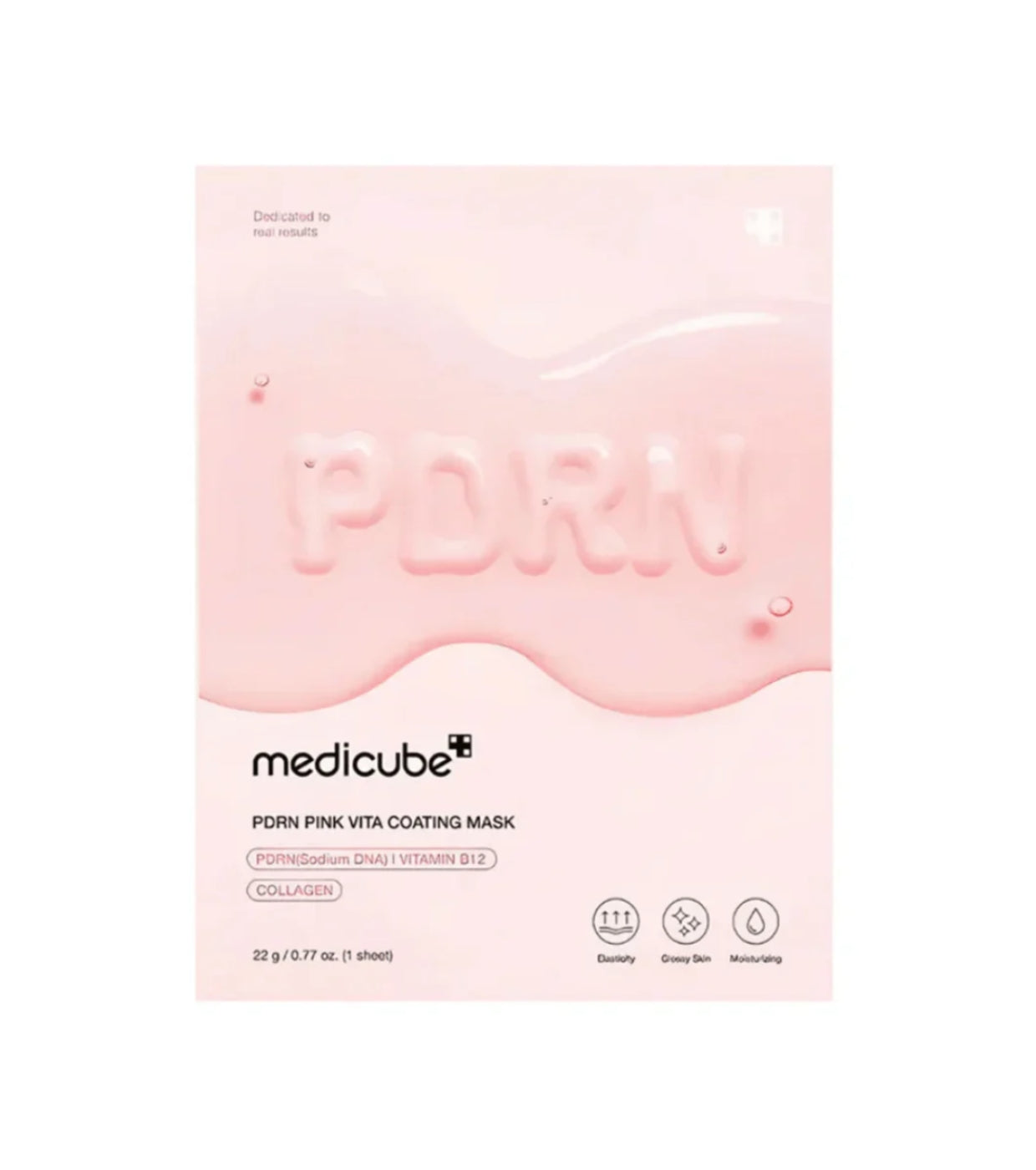 MEDICUBE PDRN Pink Vita Coating Sheet Mask – lakštinė veido kaukė 