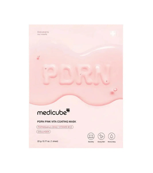 MEDICUBE PDRN Pink Vita Coating Sheet Mask – lakštinė veido kaukė 