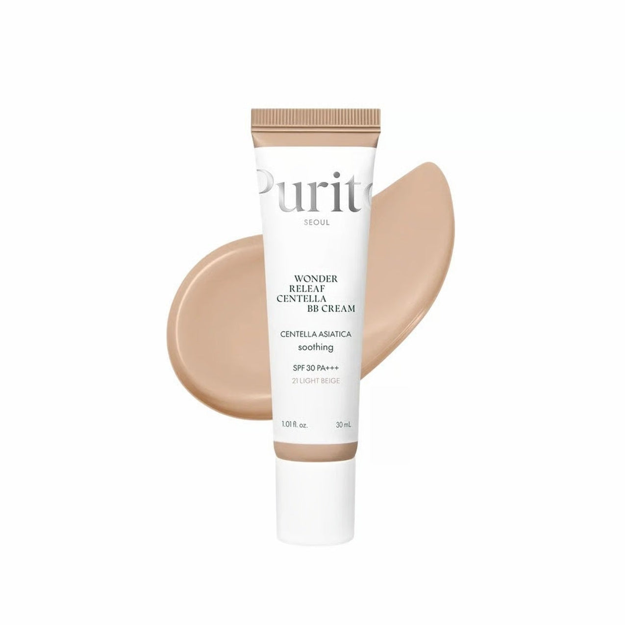 PURITO Wonder Releaf Centella BB Cream #21 Light Beige. Korėjietiška kosmetika