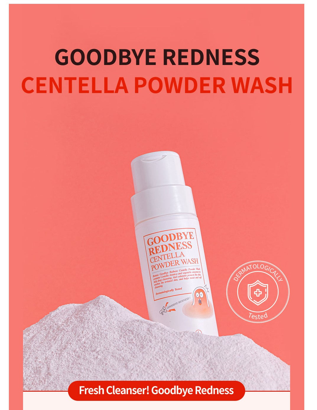 BENTON Goodbye Redness Centella Powder Wash enziminis prausiklis su centele