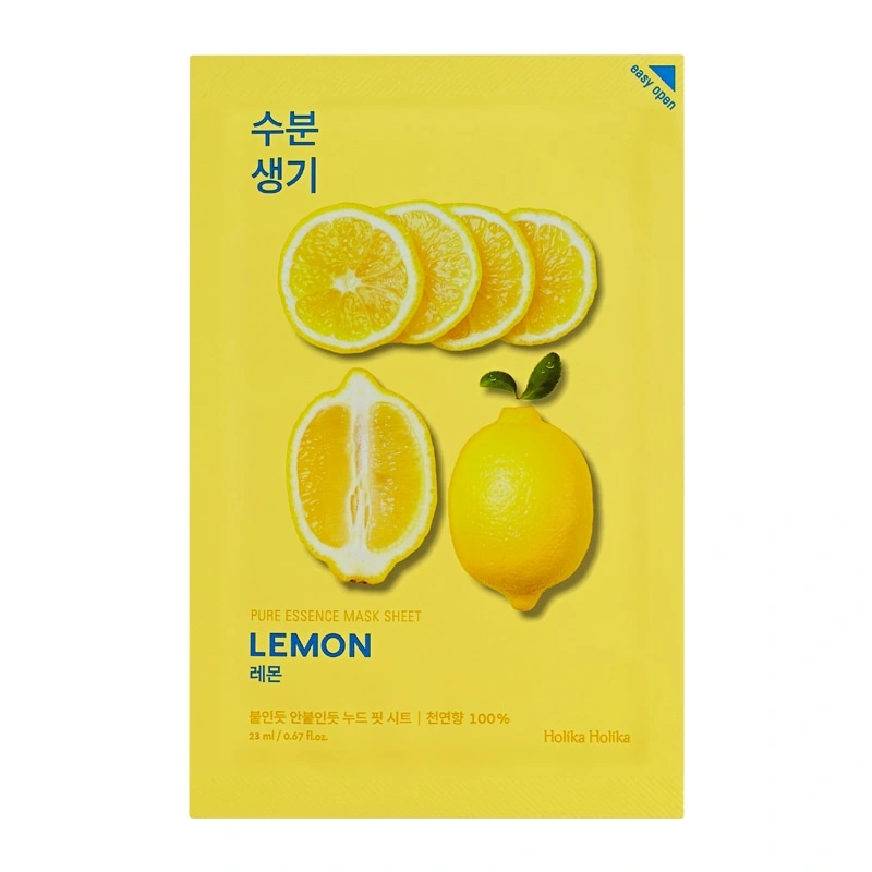 HOLIKA HOLIKA Pure Essence Mask Sheet - Lemon lakštinė veido kaukė su citrinos ekstraktu
