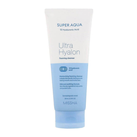 MISSHA Super Aqua Ultra Hyalron Cleansing Foam prausimosi putos, 200ml