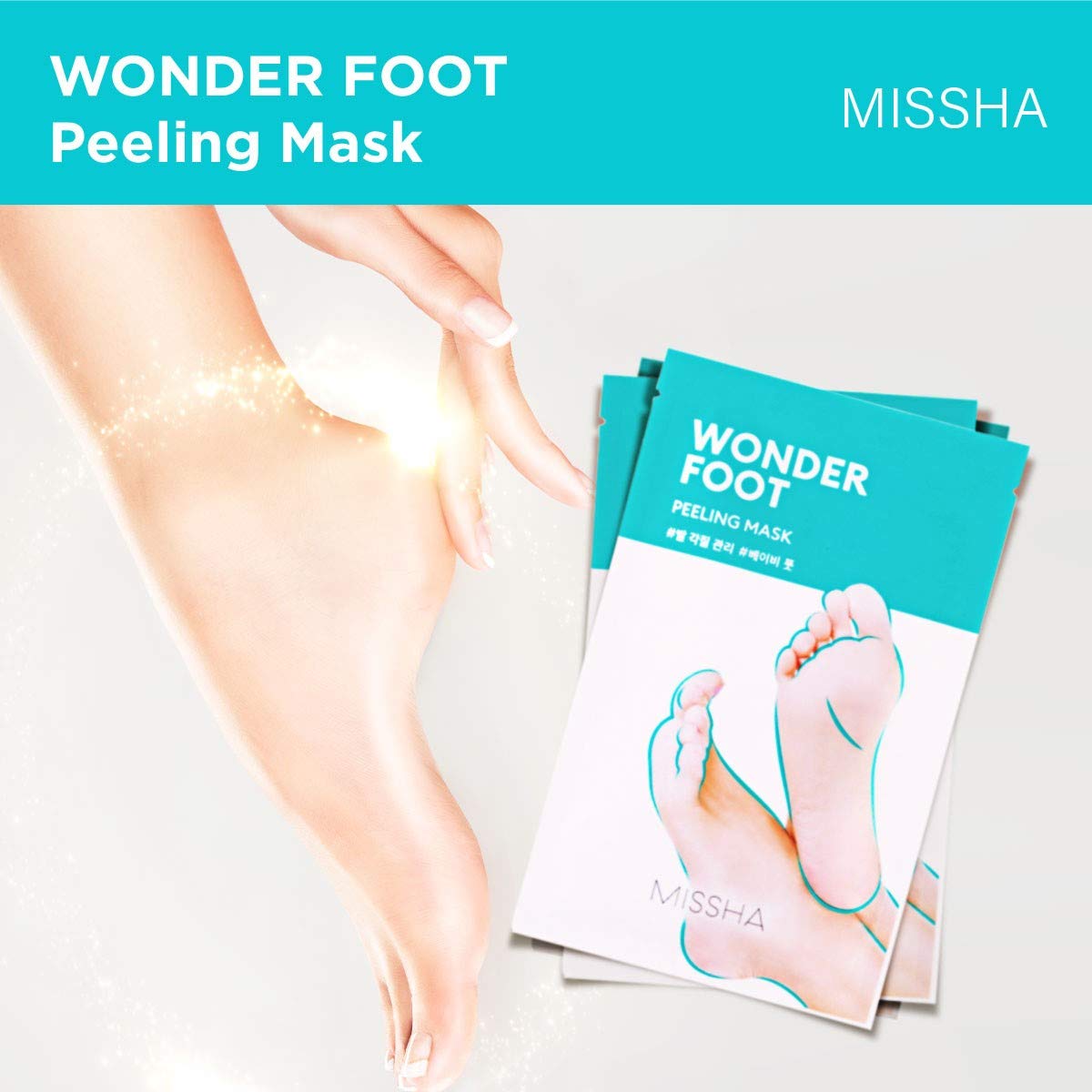 MISSHA Wonder Foot Peeling Mask Šveičiamoji pėdų kaukė-kojinės