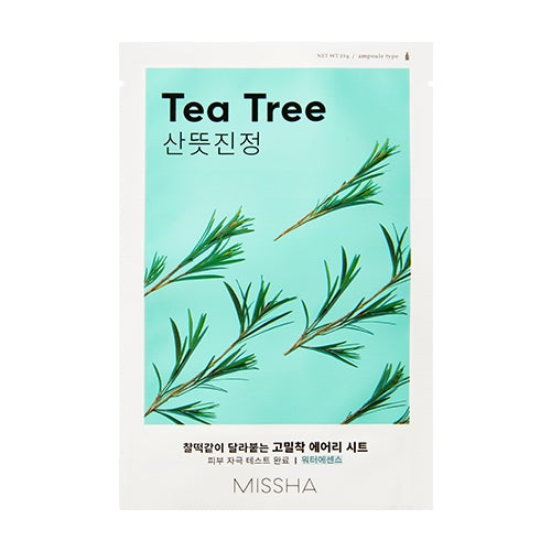 MISSHA Airy Fit Sheet Mask (Tea Tree) lakštinė arbatmežio veido kaukė 19g
