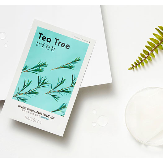 MISSHA Airy Fit Sheet Mask (Tea Tree) lakštinė arbatmežio veido kaukė 19g