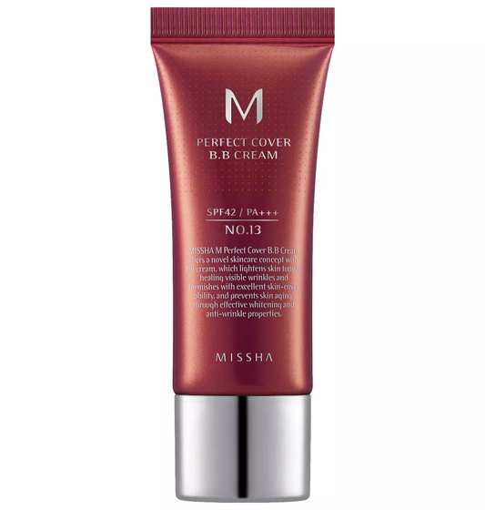 Missha M Perfect Cover BB kremas, 20ml  No 13 Bright Beige