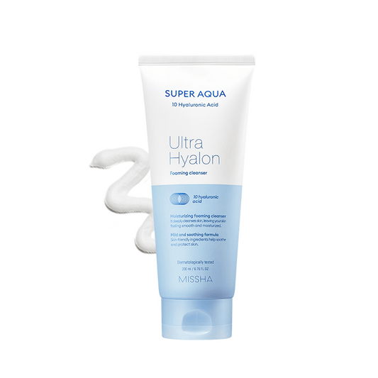 MISSHA Super Aqua Ultra Hyalron Cleansing Foam prausimosi putos, 200ml