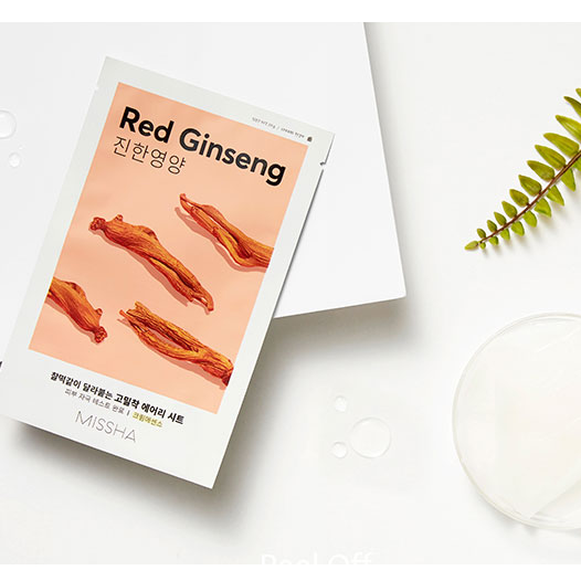 MISSHA Airy Fit Sheet Mask (Red Ginseng) lakštinė veido kaukė, 19g